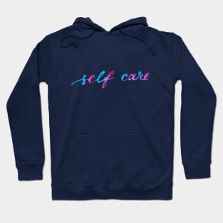 Self care - purple and blue Hoodie